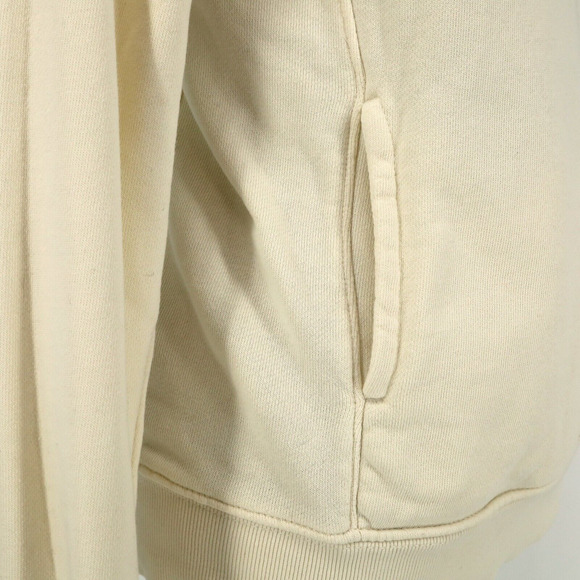 H&M Top Womens XS Ivory Sweatshirt Hoodie Pouch Pocket Pullover Drawstring - Picture 12 of 14